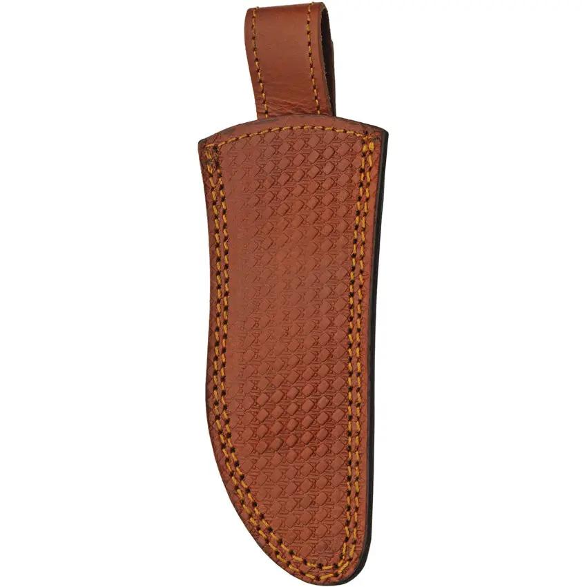 Damascus Forest Breeze Fixed Blade - Full Tang With Green Pakkawood Handle And Leather Belt Sheath by Damascus