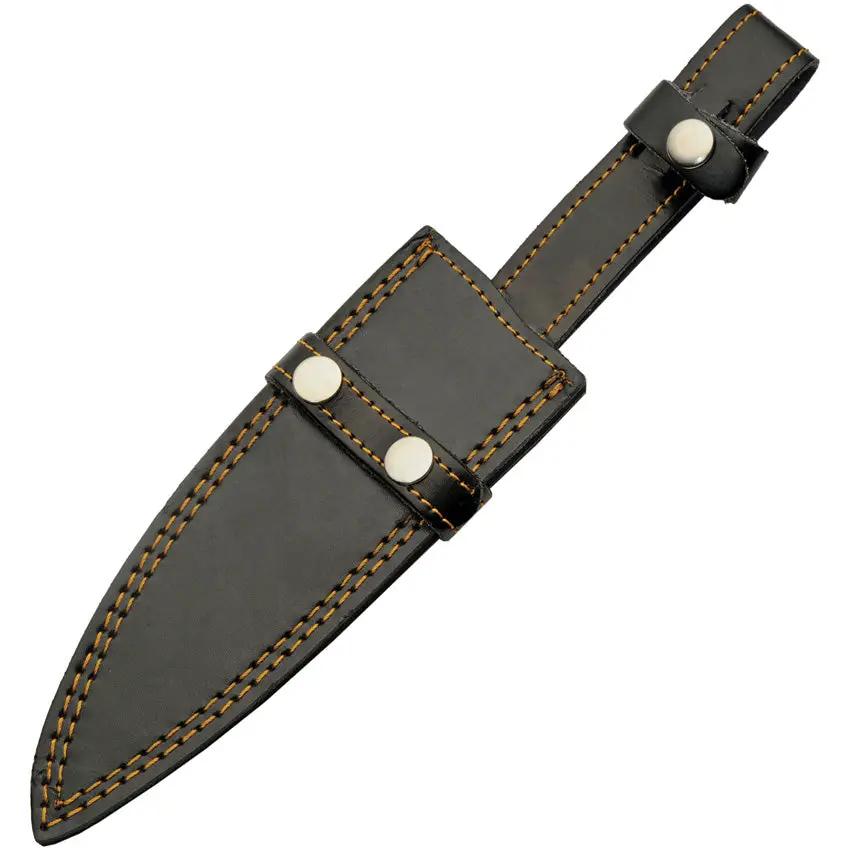 Damascus Hunter Horn Resin Knife DM-1305 - Full Tang Damascus Blade With Horn And Resin Handle by Damascus