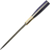 Damascus Opal Blue Hunter DM-1312 - Full Tang Damascus Blade With Blue Pakkawood Handle by Damascus