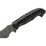 Damascus Slate Hunter Machete - 7.75 Inch Full Tang Damascus Blade With Micarta Handle by Damascus