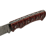Damascus Magma Hunter Micarta DM-1326 - Full Tang Skinner Knife With Damascus Blade by Damascus