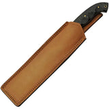 Damascus Slate Cleaver DM-1332 - 8 Inch Damascus Blade, Full Tang With Black Micarta Handle And Leather Belt Sheath by Damascus