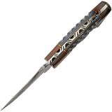 Damascus Small Hunter Blue DM-1333BL - 8 Inch Overall, 3.5-Inch Damascus Steel Curved Blade, Full Tang by Damascus