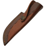 Damascus Hunter Wood DP DM-1335 - 8 Inch Overall Knife With 4 Inch Damascus Drop Point Blade And Leather Sheath by Damascus