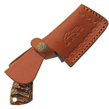 Damascus Sunrise Small Cleaver DM-1341 - 3 Inch Damascus Steel Blade, Full Tang Robust by Damascus