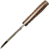 Damascus Sunrise Small Cleaver DM-1341 - 3 Inch Damascus Steel Blade, Full Tang Robust by Damascus