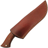 Damascus Forge Drop Point Hunter DM-1343 - Full Tang Damascus Blade With Brown Wood Handle by Damascus