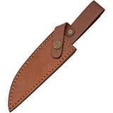 Damascus Brass Forest Hunter DM-1345 - Damascus Steel Blade, Green Bone Handle, Brass Guard And Pommel by Damascus
