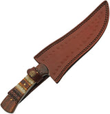Desert Edge Knives Damascus Mojave Hunter DM 1350 Full Tang 7.5 Inch Damascus Blade With Carved Wood And Bone Handle by Damascus