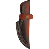 Damascus Skinner Buffalo Stag DM-1356 - Full Tang Knife With Stag Horn Handle And Leather Sheath by Damascus