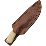 Damascus Turquoise Bone Hunter DM-1359 - Full Tang 8 Inch Damascus Blade With White Bone Handle by Damascus