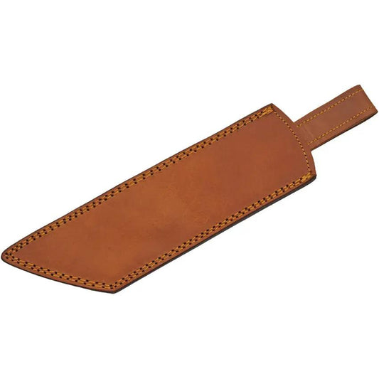 Damascus Forge Seax Fixed Blade Blue DM-1368BL - Full Tang Knife With Lanyard Hole And Brown Leather Sheath by Damascus