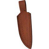 Damascus Hunter Knife - 8 Inch Overall With 4 Inch Damascus Blade And Green Brown Wood Handle by Damascus