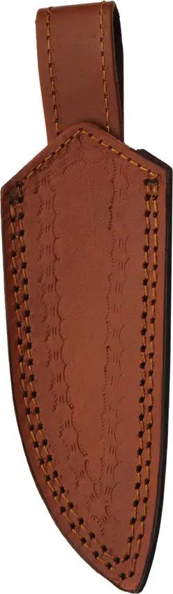 TrailCraft Damascus Hunter Knife - Orange Green Wood Handle Full Tang With Lanyard Hole by Damascus
