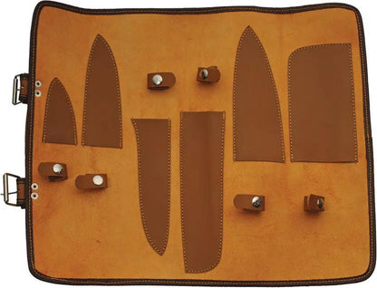 Damascus Kitchen Set 6 Piece DM-1378 - Full Tang Damascus Steel Blades With Black Micarta And Wood Handles by Damascus