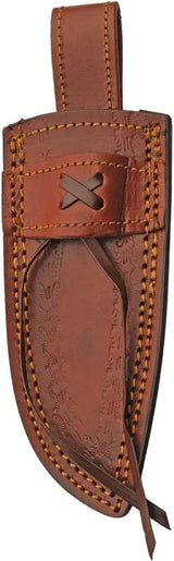 Damascus Hunter White Turquoise DM-1383 - Full Tang Damascus Clip Point Knife With Brown Wood Handle by Damascus