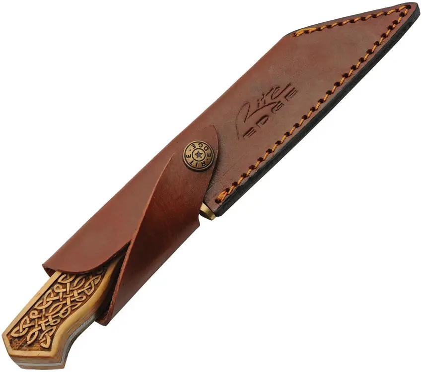 Celtic Forge Damascus Celtic Tanto DM-1387 - 9 Inch Full Tang Damascus Blade With Celtic Knot Handle by Damascus