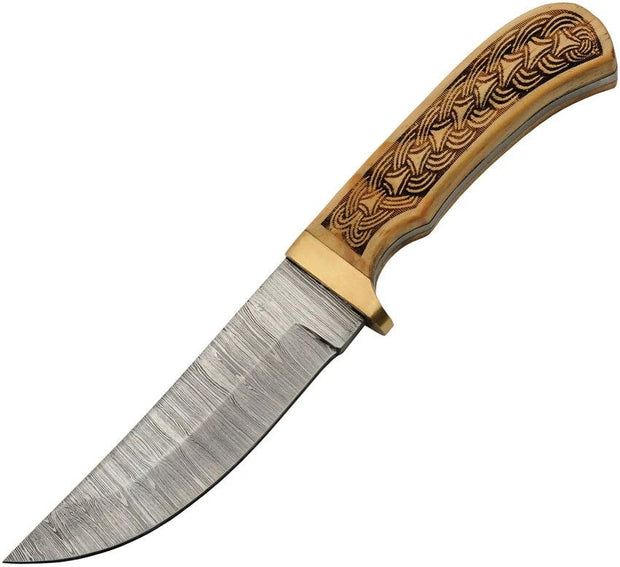 Damascus Celtic Braid Fixed Blade DM-1390 by Damascus