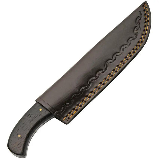 Damascus Eld Stag Hunter DM-1400 - 9 Inch Damascus Clip Point Knife With Stag Bone And Buffalo Horn Handle by Damascus