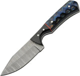 Damascus Skinner Blue and Black DM-1404BL Knife - Damascus Steel Blade With Full Tang And Pakkawood Handle by Damascus