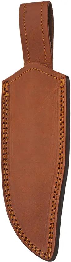 Damascus Fixed Blade Black Micarta DM-1405BK - 4.5 Inch Clip Point Blade, Full Tang, Bone Bolsters, Leather Sheath by Damascus