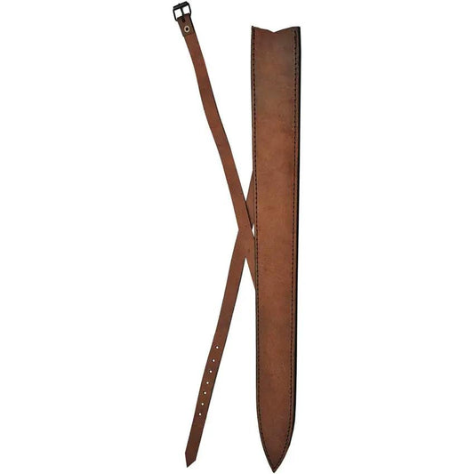 Damascus Forge DM-5018 Sword - Full Tang 23 Inch Double Edge Blade With Brass Guard And Pommel With Leather Belt Sheath by Damascus