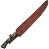 Damascus Windbreaker Sword DM5025 - Full Tang Damascus Blade With Turquoise Horn Spacer by Damascus