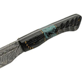 Damascus Windbreaker Sword DM5025 - Full Tang Damascus Blade With Turquoise Horn Spacer by Damascus