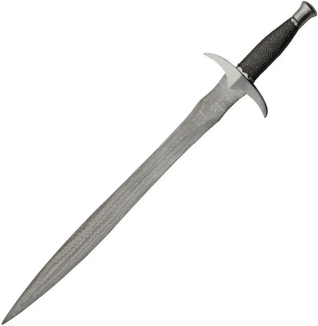 Damascus Langferd Sword DM-5026 - Double-Edged Damascus Blade With Leather Belt Sheath by Damascus