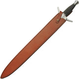DM Damascus Short Sword - Wire Wrapped Handle With Steel Guard And Pommel, Includes Leather Belt Sheath by Damascus