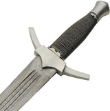 DM Damascus Short Sword - Wire Wrapped Handle With Steel Guard And Pommel, Includes Leather Belt Sheath by Damascus