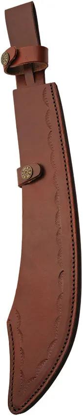 Damascus Sea Marauder DM-5031 - 13 Inch Damascus Steel Blade With Brown Wood Handle And Brass Guard by Damascus
