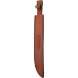 Damascus Saber DM-5036 - Damascus Steel Blade With Brass Guard, Brown Wood Handle And Leather Belt Sheath by Damascus