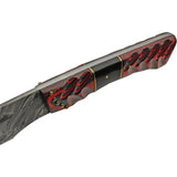 Forgecrest Damascus Dawnbreaker Sword DM-5038 - 15-Inch Damascus Steel Blade, Full Tang, Kirinite Spacer, Leather Sheath by Damascus