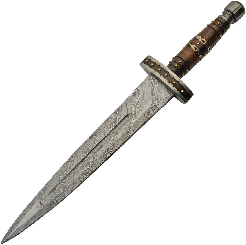 Damascus Short Sword Wood/Brass DM-5039 by Damascus