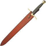 DM Forge Damascus Two-Handed Sword DM-5040 - 25 Inch Damascus Blade With Wire Wrapped Handle by Damascus