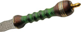 Damascus Forge Damascus Double Edged Sword DM-5041 - Fullered Steel Blade With Pakkawood Handle And Leather Sheath by Damascus