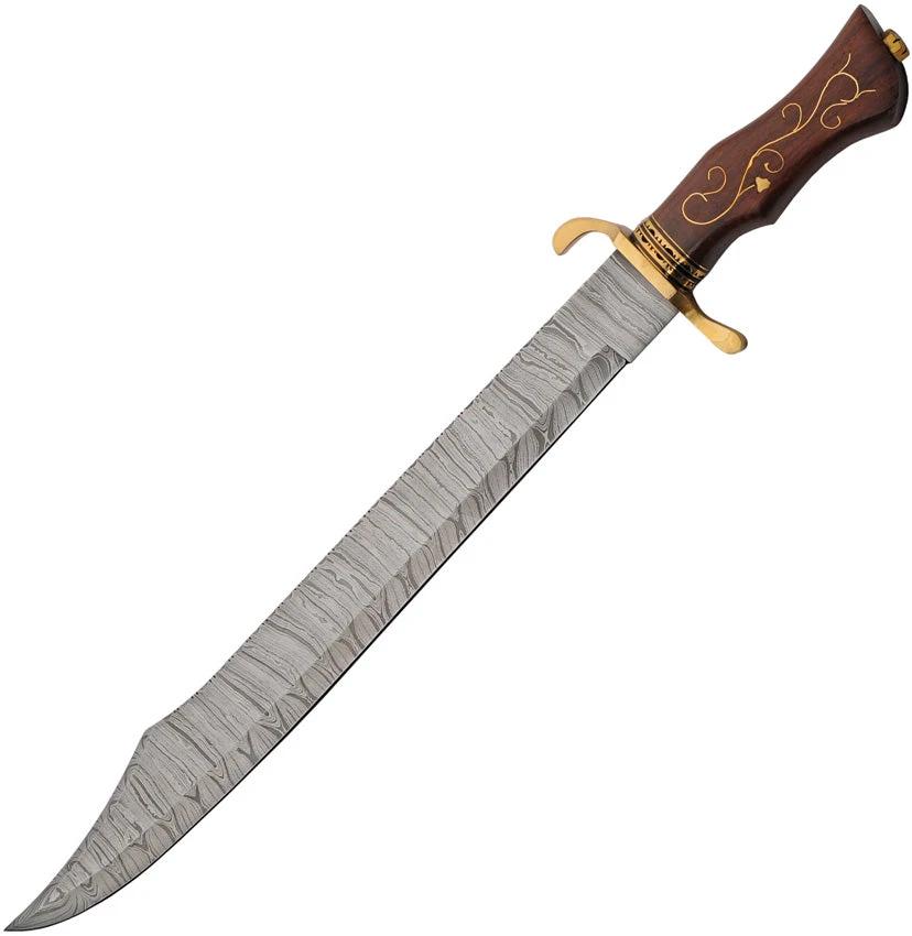 Damascus Scimitar Brass Inlay DM-5045 by Damascus