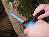 DMT TriStone Rotator Diamond Sharpener Kit For Hunters And Cooks 3 Grit Stones With Adjustable Angle Guides by DMT