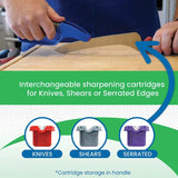 DMT EdgeSharp XChange Sharpen System With 3 Color Cartridges EroGrip Handle For Kitchen Knives Shears Serrated Blades by DMT