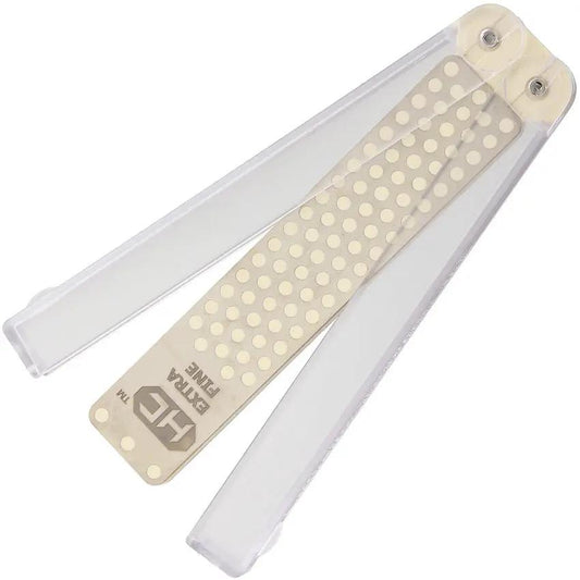 DMT Diafold DoubleSided Diamond Sharpener FWMEFH 5in Folding Handle Fine and Extra Fine Grit For Knives by DMT