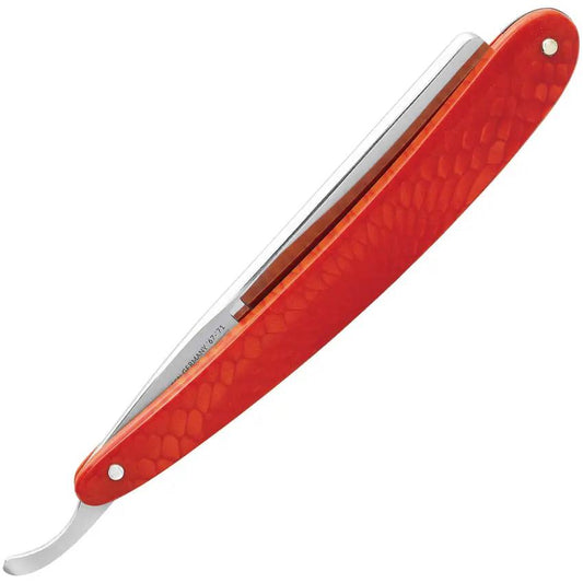 Dovo Facharbeit Six Eighths Inch Straight Razor For Wet Shavers With Red Acrylic Handle Extended Tang Square Point by Dovo