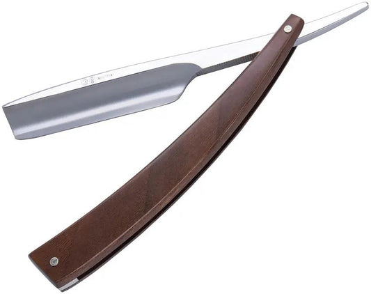 Dovo Five Eighths Straight Razor Walnut Handle Premium Carbon Steel Satin Blade For Professional Barbers by Dovo