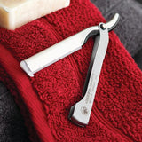 Premium Dovo Shavette Stainless Steel Razor with Matte Finish Handle, Mirror Blade Holder, Extended Tang for Professional Shaving Enthusiasts by Dovo