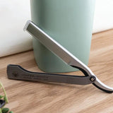 Dovo Shavette Stainless Handle 5.25 Inch Closed Barber Tool With Durable Aluminum Blade Holder by Dovo