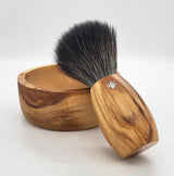 Premium Dovo Shaving Brush Olive Wood With Synthetic Bristles For Vegan Shaving Enthusiasts by Dovo