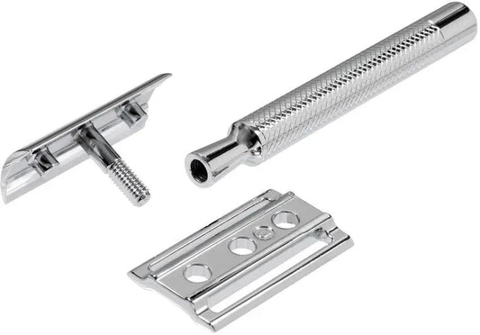 Dovo Primo I Safety Razor Brass Handle Die Cast Head Chrome Finish Closed Comb For Classic Wet Shaving Enthusiasts by Dovo