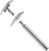 Dovo Primo II Safety Razor Premium Brass Handle Closed Comb Three Part Includes 10 Super Platinum Blades For Wet Shavers by Dovo