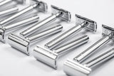 Dovo Primo II Safety Razor Premium Brass Handle Closed Comb Three Part Includes 10 Super Platinum Blades For Wet Shavers by Dovo