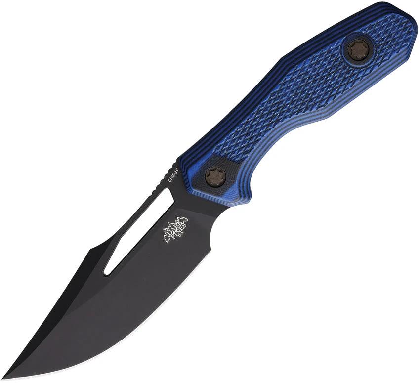 Dark Pines WidowMaker 3.5 V2 Fixed Blade DPK003 BLACK BLUE G10 by Dark Pines